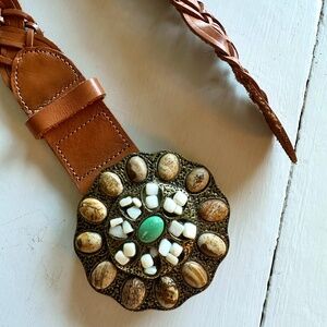 Cabi leather woven belt